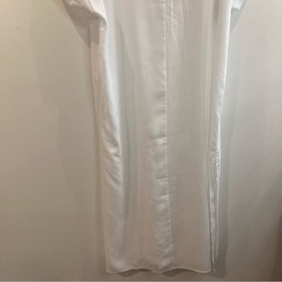 H&M Sz M 100% Lyocell V-Neck Front Pleat Short Sleeve Beach Cover Up Kaftan NEW - Picture 16 of 16